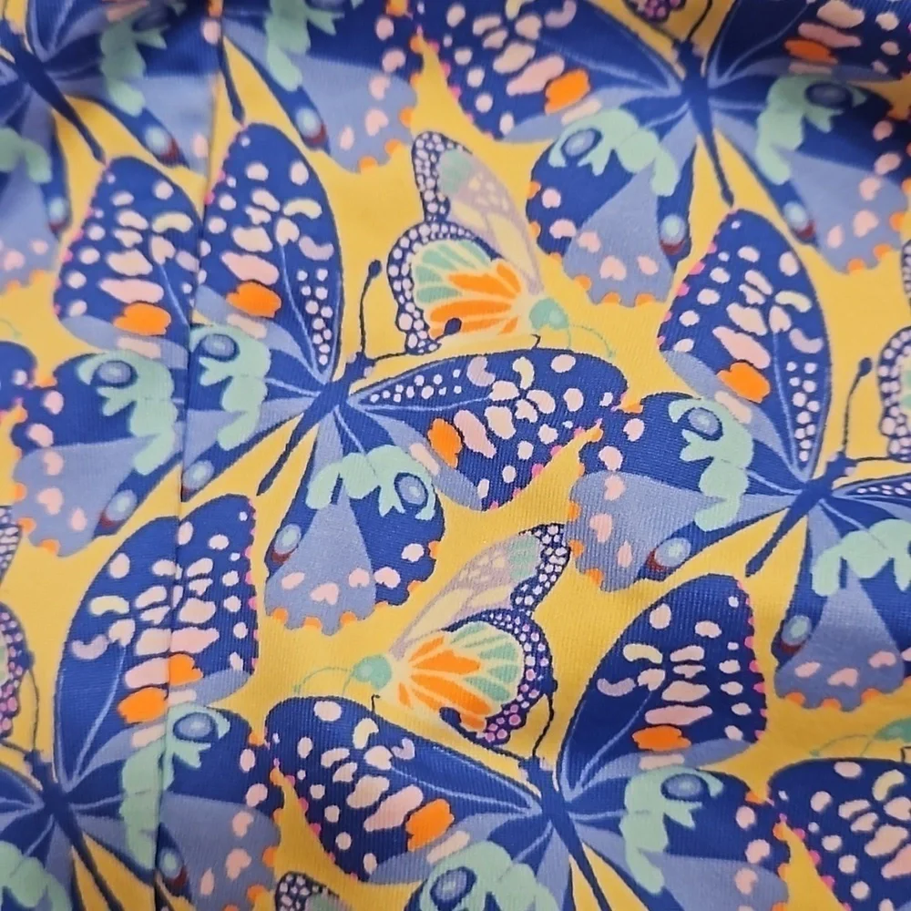 💕FRANKIES BIKINIS💕 Bella Bandeau Bikini Top Monarch Butterfly Print Large NWT